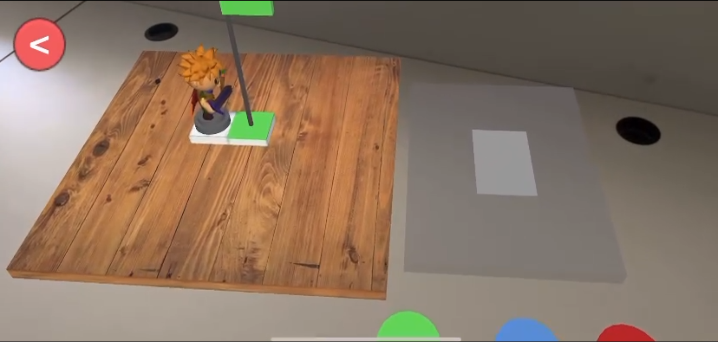 Se ve como  una imagen del tablero virtual colocado en un entorno real